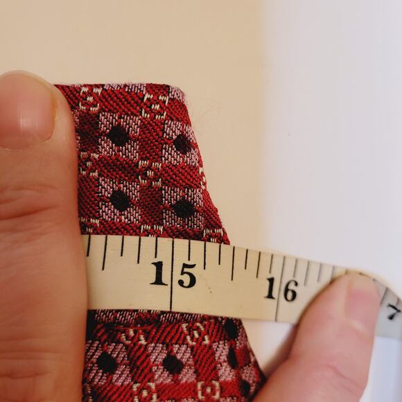 The Limited red geometric print jacquard cropped pants size 2P Retro Artsy 70s - Picture 10 of 12